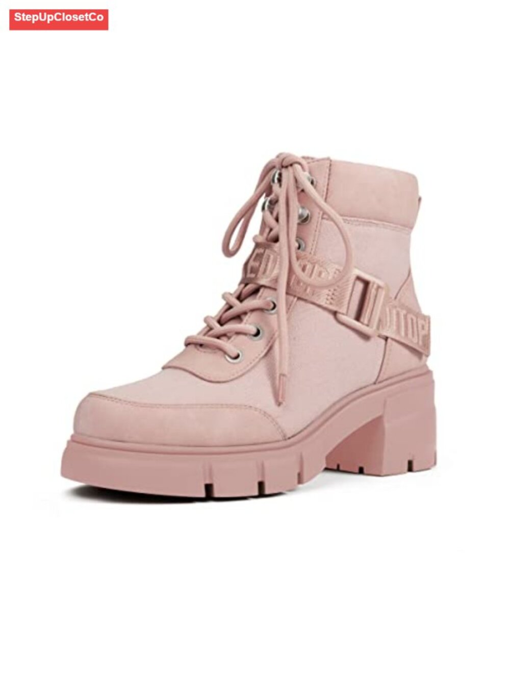 Women's Combat Boots Chunky Lug Sole Lace-Up Ankle Boots